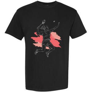 Badminton Girl Smash Shuttlecock Athlete Sports Garment-Dyed Heavyweight T-Shirt