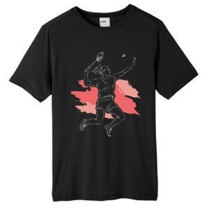 Badminton Girl Smash Shuttlecock Athlete Sports Tall Fusion ChromaSoft Performance T-Shirt