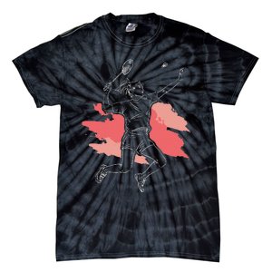 Badminton Girl Smash Shuttlecock Athlete Sports Tie-Dye T-Shirt