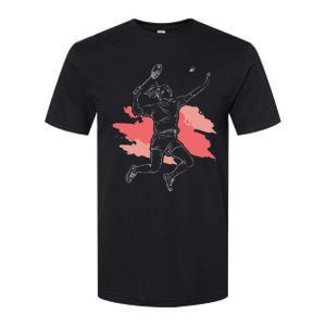 Badminton Girl Smash Shuttlecock Athlete Sports Softstyle CVC T-Shirt