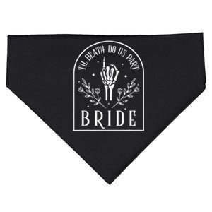 Bride Groom Skeleton Gothic Halloween Engagement Wedding USA-Made Doggie Bandana