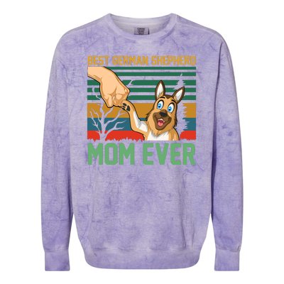 Best German Shepherd Mom Ever Colorblast Crewneck Sweatshirt