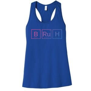 Bruh Gamer Slang Meme Design Gift Women's Racerback Tank