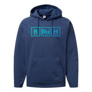 Bruh Gamer Slang Meme Design Gift Performance Fleece Hoodie