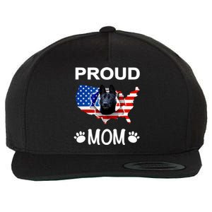 Black Ger Shepherd SchäFerhund Proud Patriot Mom Meaningful Gift Wool Snapback Cap