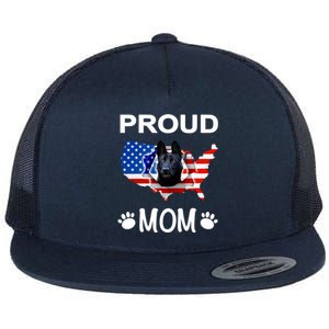 Black Ger Shepherd SchäFerhund Proud Patriot Mom Meaningful Gift Flat Bill Trucker Hat