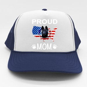 Black Ger Shepherd SchäFerhund Proud Patriot Mom Meaningful Gift Trucker Hat