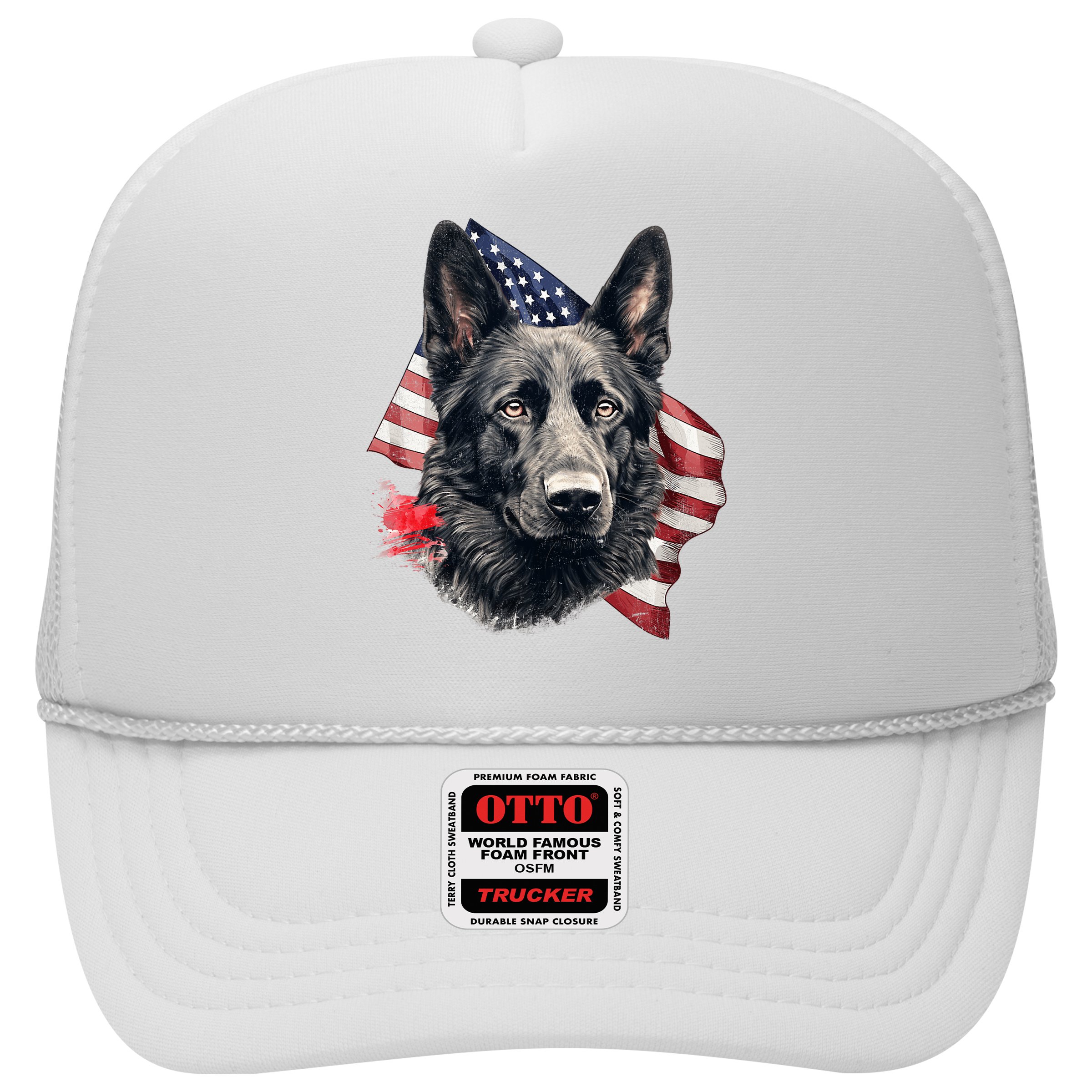 Black German Shepherd 4th Of July Dog Lover American Flag Hat