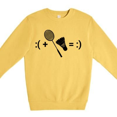 Badminton Game Shuttlecock Sport Badminton Gift Premium Crewneck Sweatshirt