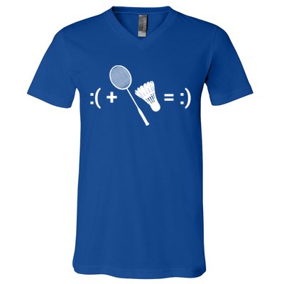 Badminton Game Shuttlecock Sport Badminton Gift V-Neck T-Shirt