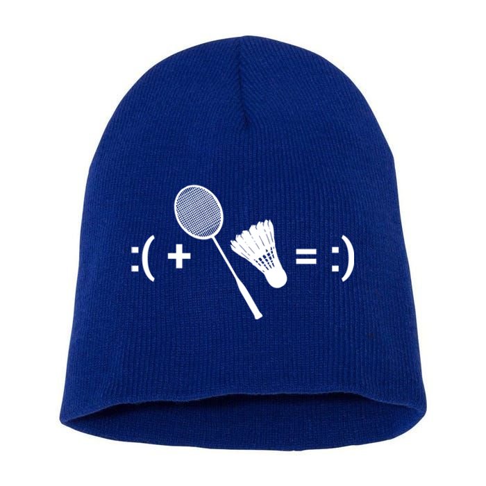 Badminton Game Shuttlecock Sport Badminton Gift Short Acrylic Beanie