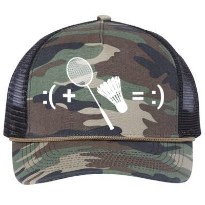 Badminton Game Shuttlecock Sport Badminton Gift Retro Rope Trucker Hat Cap