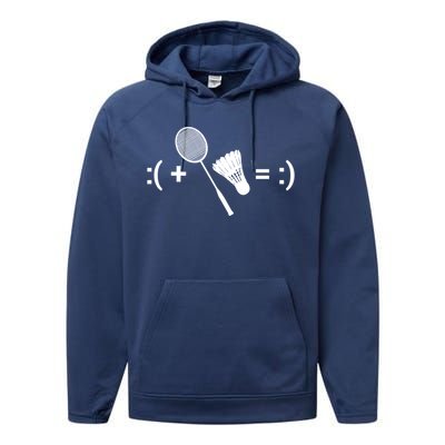 Badminton Game Shuttlecock Sport Badminton Gift Performance Fleece Hoodie