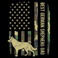Best German Shepherd Dog Dad Camouflage American Flag Zip Tote Bag