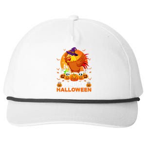 Boo Ghost Scary Pumpkin Moon Witch Rooster Halloween Snapback Five-Panel Rope Hat