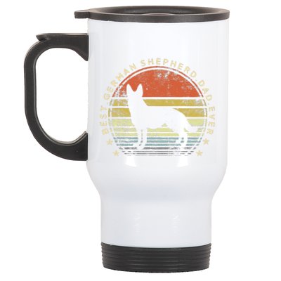 Best German Shepherd Dad Ever Daddy Gifts Dog Lover Owner Stainless Steel Travel Mug