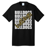 Bulldogs Gold School Sports Fan Team Spirit Tall T-Shirt