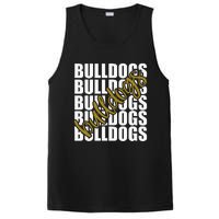 Bulldogs Gold School Sports Fan Team Spirit PosiCharge Competitor Tank