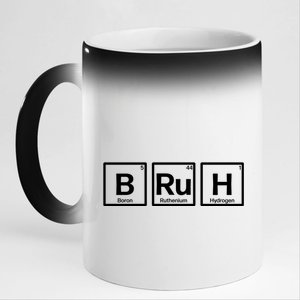 Bruh Gamer Slang Meme Design 11oz Black Color Changing Mug