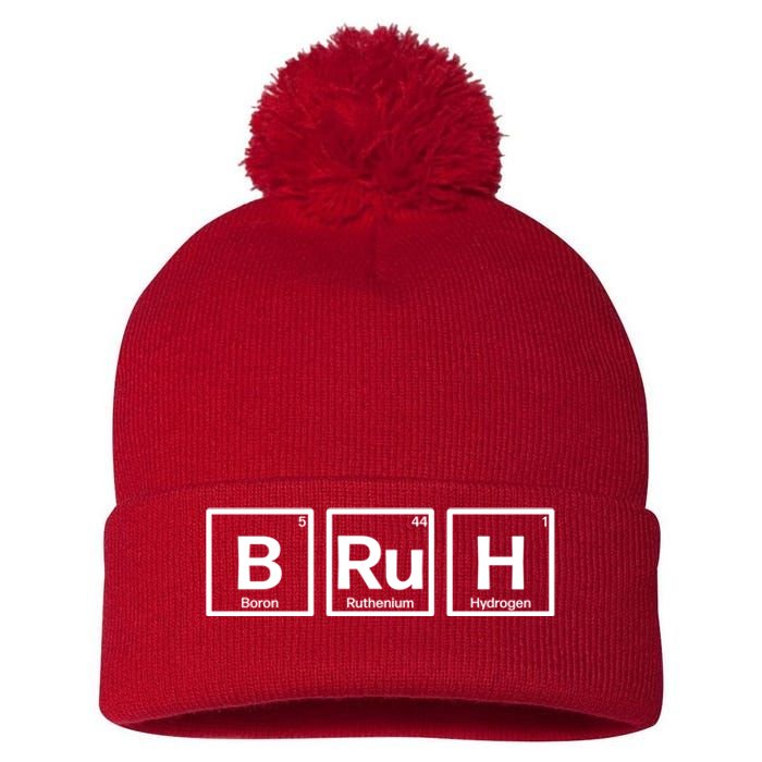 Bruh Gamer Slang Meme Design Pom Pom 12in Knit Beanie