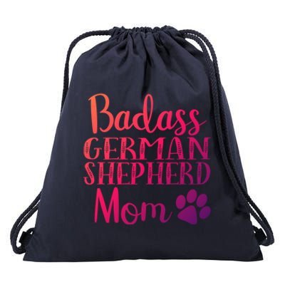 Badass Ger Shepherd Mom Funny Dog Cute Owners Gift Drawstring Bag