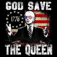 Biden God Save The Queen Confsued Funny Meme 4th Of July Sustainable Bucket Hat