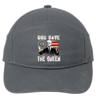 Biden God Save The Queen Confsued Funny Meme 4th Of July 7-Panel Snapback Hat