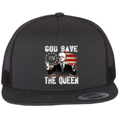 Biden God Save The Queen Confsued Funny Meme 4th Of July Flatbill Hat