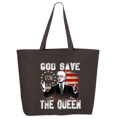 Biden God Save The Queen Confsued Funny Meme 4th Of July 25L Jumbo Tote