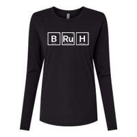 Bruh Gamer Slang Meme Design Womens Cotton Relaxed Long Sleeve T-Shirt