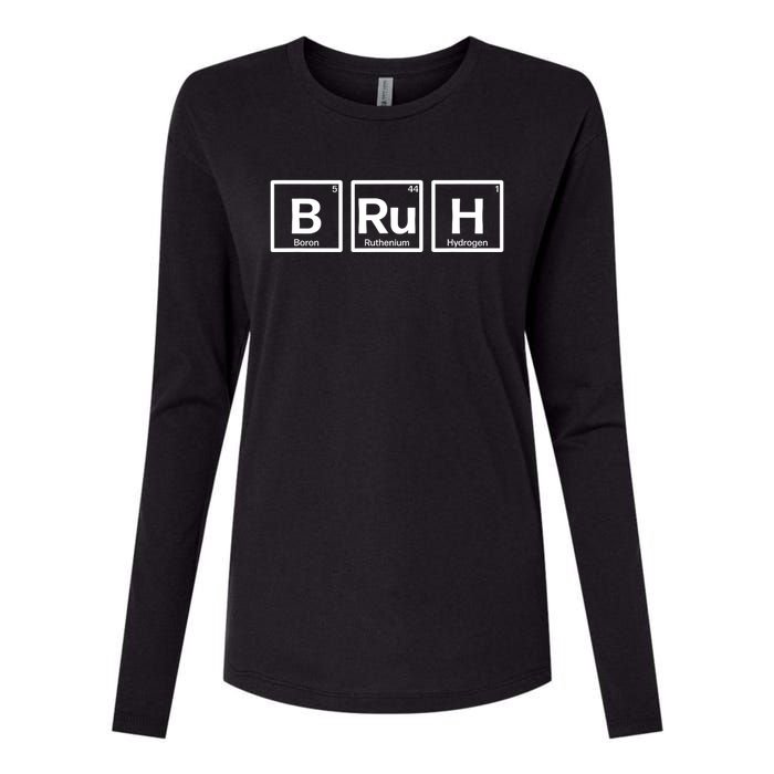 Bruh Gamer Slang Meme Design Womens Cotton Relaxed Long Sleeve T-Shirt