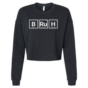 Bruh Gamer Slang Meme Design Cropped Pullover Crew