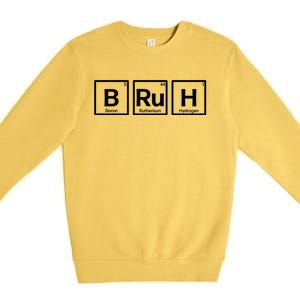 Bruh Gamer Slang Meme Design Gift Premium Crewneck Sweatshirt