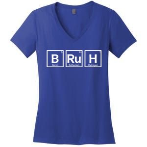 Bruh Gamer Slang Meme Design Gift Women's V-Neck T-Shirt