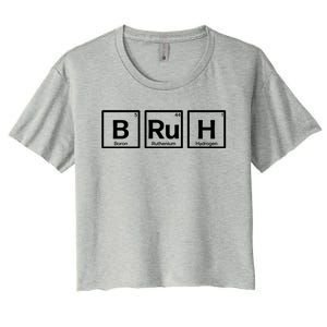 Bruh Gamer Slang Meme Design Gift Women's Crop Top Tee