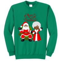 Black Girl Santa Claus Holiday African American Christmas Sweatshirt