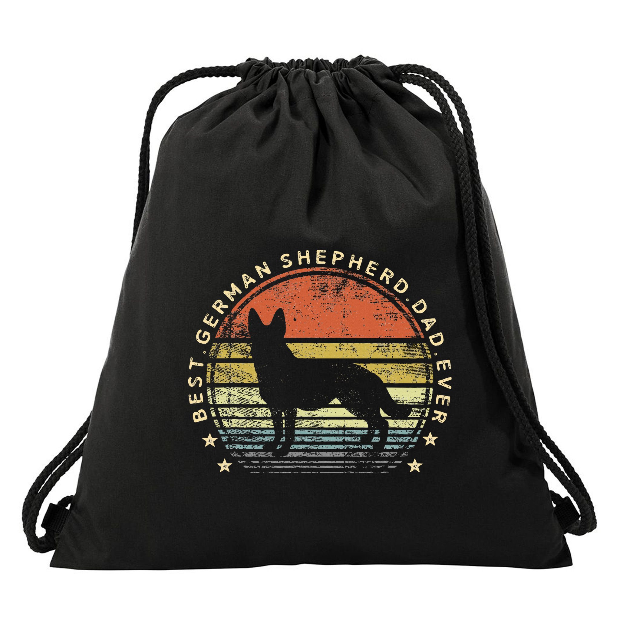 Best German Shepherd Dad Ever Daddy Gifts Dog Lover Owner Drawstring Bag