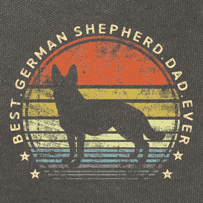 Best German Shepherd Dad Ever Daddy Gifts Dog Lover Owner Cotton Canvas Backpack