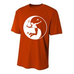 Badmintonplayer Game Shuttlecock Yinyangsymbol Badminton Gift Performance Sprint T-Shirt