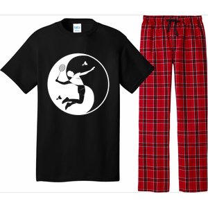 Badmintonplayer Game Shuttlecock Yinyangsymbol Badminton Gift Pajama Set