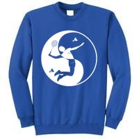 Badmintonplayer Game Shuttlecock Yinyangsymbol Badminton Gift Sweatshirt