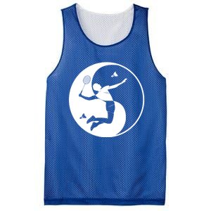 Badmintonplayer Game Shuttlecock Yinyangsymbol Badminton Gift Mesh Reversible Basketball Jersey Tank