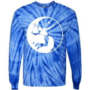 Badmintonplayer Game Shuttlecock Yinyangsymbol Badminton Gift Tie-Dye Long Sleeve Shirt