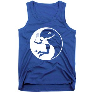 Badmintonplayer Game Shuttlecock Yinyangsymbol Badminton Gift Tank Top