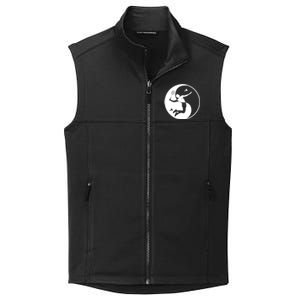 Badmintonplayer Game Shuttlecock Yinyangsymbol Badminton Gift Collective Smooth Fleece Vest