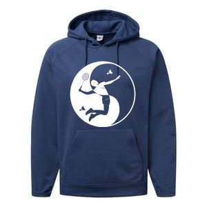 Badmintonplayer Game Shuttlecock Yinyangsymbol Badminton Gift Performance Fleece Hoodie