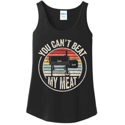 BBQ Grilling Smoking Retro Vintage You Cant Beat My Meat Ladies Essential Tank