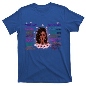 Black God Says I Am Afro African American Gift T-Shirt