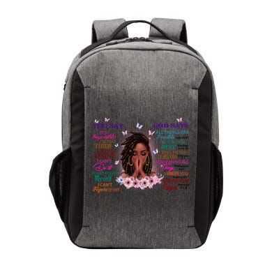 Black God Says I Am Afro African American Gift Vector Backpack