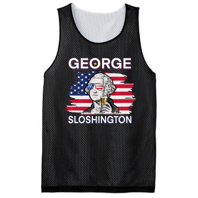 beer george sloshington american flag 4th of july Mesh Reversible Basketball Jersey Tank